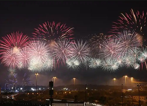 珲春市焰火晚会